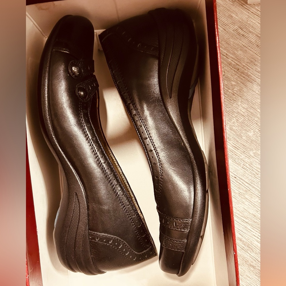 Hush Puppies Womens Burlesque Black Casual Flats Size 7.50